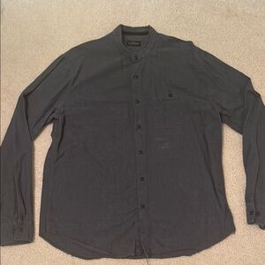 EUC CPO Provisions Grey Flannel Neru Collar Shirt